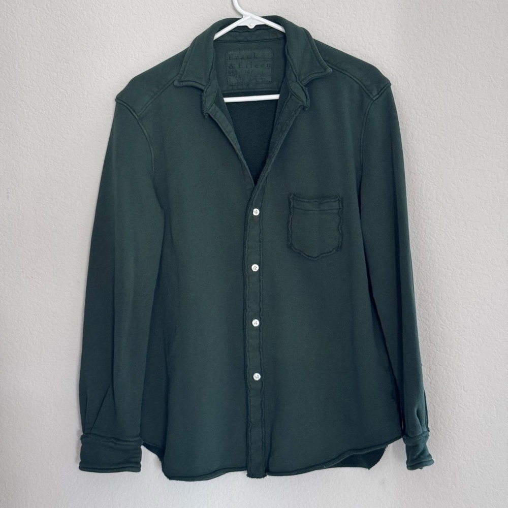 Frank & Eileen EILEEN Button Up Triple Fleece Evergreen L - Picture 4 of 8